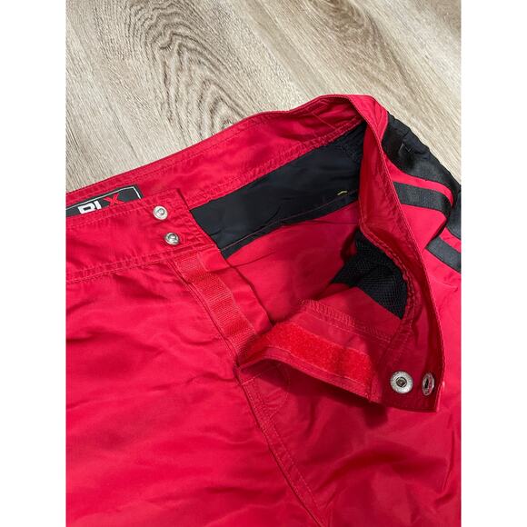 Vintage RLX Polo Sport Men’s 34 Red Nylon Swim‎ Trunks Black Stripe Y2K Shorts - Picture 7 of 14